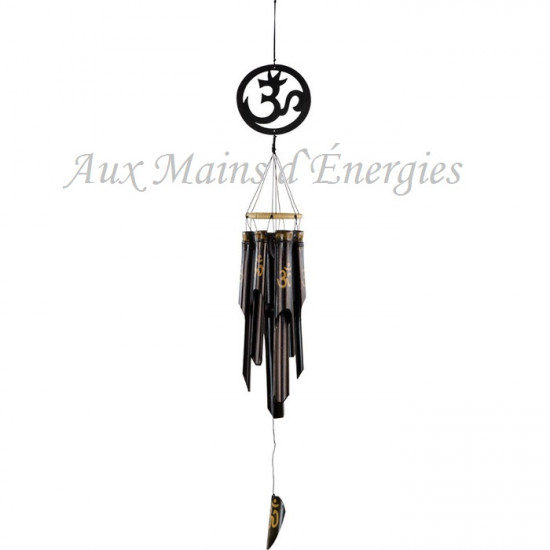 BAMBOO WINDCHIME-GOLD PAINTED OM 