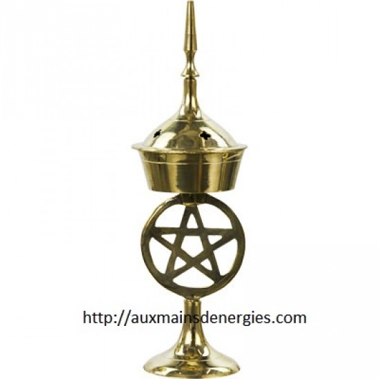 BRASS CONE BURNER/STAND PENTACLE