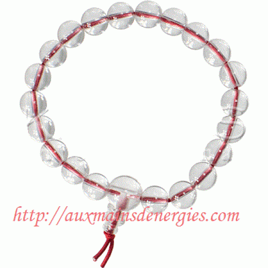 ELASTIC BRACELET GLASS WITH RED CORD