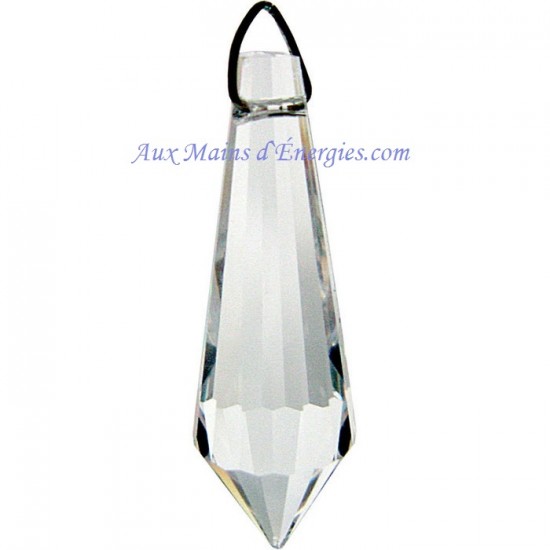 CLEAR CRYSTAL-POINT 40MM-16FACETS