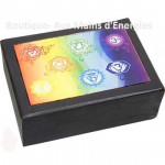 LINED WOODEN CHEST - CHAKRA PRINT